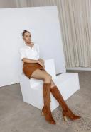 Bradley Long Boot 41 / Stone Microsuede