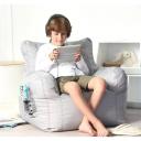 Brady 1 Seater Bean Bag Silver - HipKids