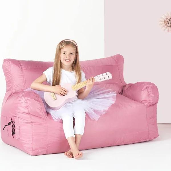Brady 2 Seater Bean Bag Pink - HipKids