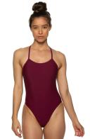Brandon Fixed-Back One-piece - Cabernet || JOLYN Australia Swimwear 28