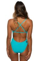 Brandon Fixed-Back One-piece - Hawaii Blue || JOLYN Australia Swimwear 38