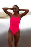 Brandon Fixed-Back One-piece - Hot Pink || JOLYN Australia Swimwear 36