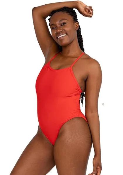 Brandon Fixed-Back One-piece - Strawberry || JOLYN Australia Swimwear 38