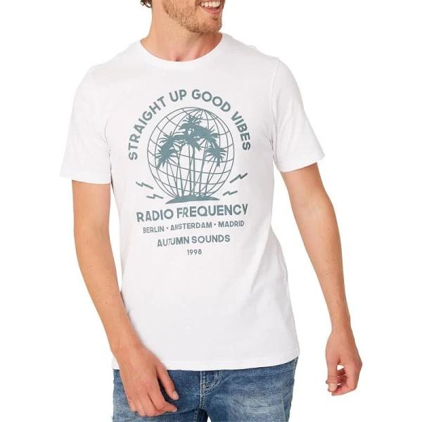 Brilliant Basics Men's Good Vibes Tee - White - Size Small