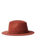 Brixton - Brown Fedora Hat - Wesley Burnt Henna Fedora @ Hatstore