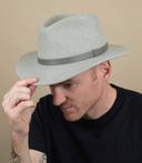 Brixton - Grey Fedora Hat - Messer Light Heather Grey/Grey Fedora @ Hatstore