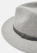 Brixton - Grey Fedora Hat - Messer Light Heather Grey/Grey Fedora @ Hatstore