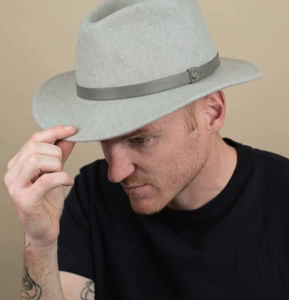 Brixton - Grey Fedora Hat - Messer Light Heather Grey/Grey Fedora @ Hatstore