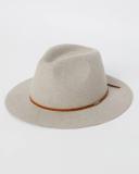 Brixton - Grey Fedora Hat - Wesley Heather Stone Fedora @ Hatstore