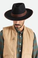 Brixton Hats Reno Wool Felt Fedora Hat - Black-Brown