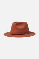 Brixton Men's Wesley Packable Fedora Hat Caramel Brown, Size Medium
