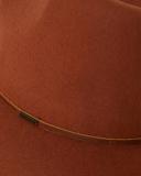 Brixton Men's Wesley Packable Fedora Hat Caramel Brown, Size Medium