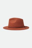 Brixton Men's Wesley Packable Fedora Hat Caramel Brown, Size Medium