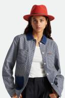 Brixton Messer Packable Fedora - Phoenix Orange XS