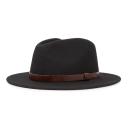 Brixton Messer Packable Fedora - Washed Black/Light Brown - M