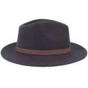Brixton Messer Packable Fedora - Washed Black/Light Brown - M