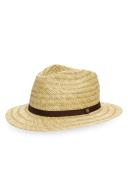 Brixton Messer Straw Fedora Natural