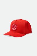 Brixton - Red Trucker Cap - Crest x Burgundy/Burgundy Trucker @ Hatstore