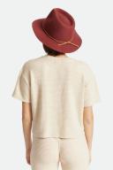 Brixton Wesley Fedora - Dark Brick L