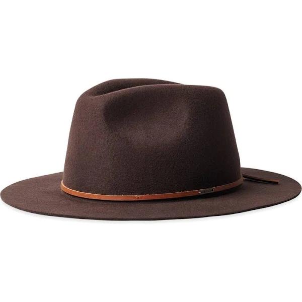 Brixton Wesley Fedora - Deep Brown - XL