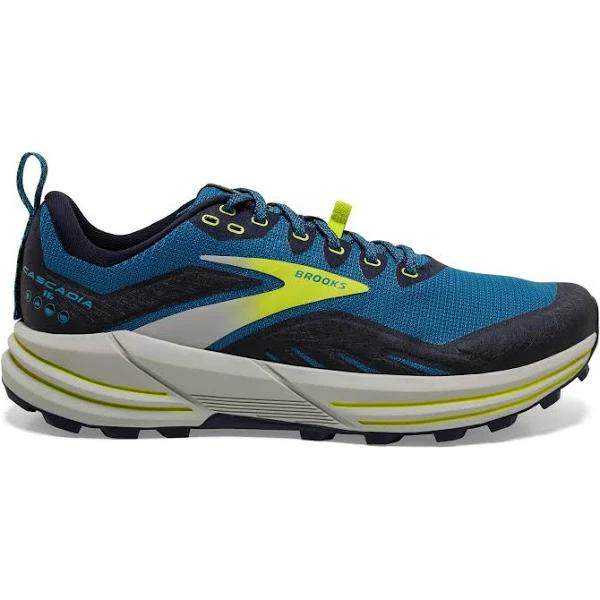 Brooks Cascadia 16 11.5 , Mykonos Blue/Peacoat/Lime (Men's)