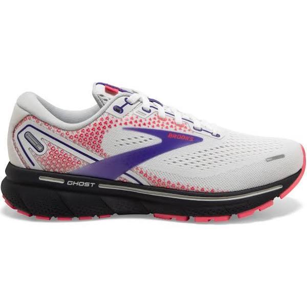 Brooks Ghost 14 Women's WHITE/PURPLE/CORAL