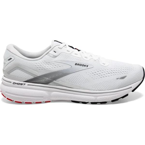 Brooks Ghost 15 Running Shoe White/ Black/ Flame