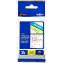 Brother PT-D610BT 9mm Red Text On White Laminated Tape - 8 Meters [Genuine]