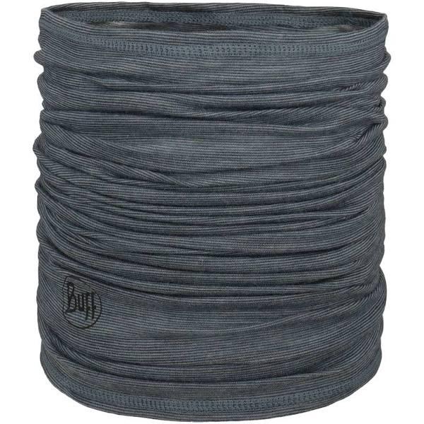 Buff Lightweight Merino Wool Lake Blue Multi-Coloured Stripes Blue