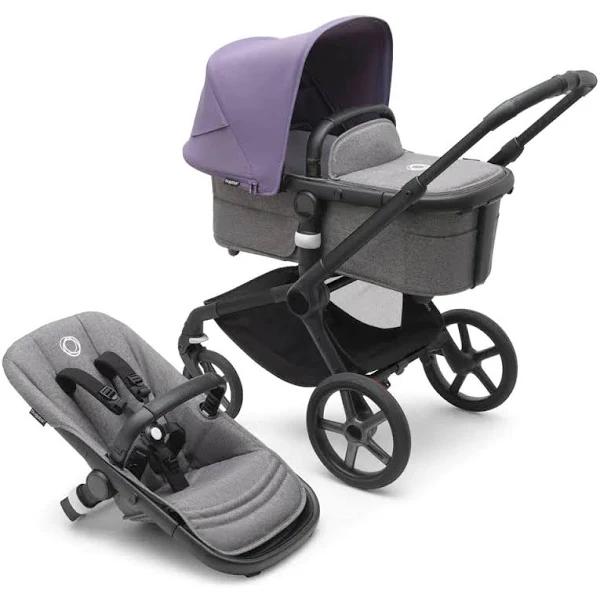 Bugaboo Fox 5 Base Black/Grey Melange and Astro Purple Sun Canopy