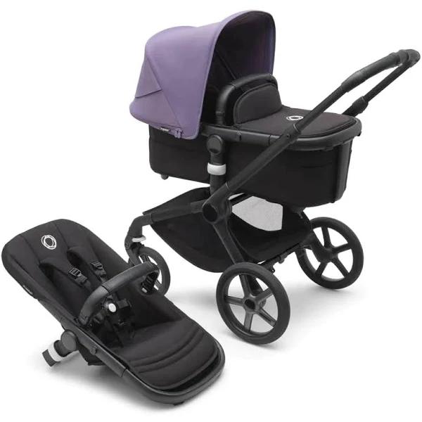Bugaboo Fox 5 Base Black/Midnight Black and Astro Purple Sun Canopy
