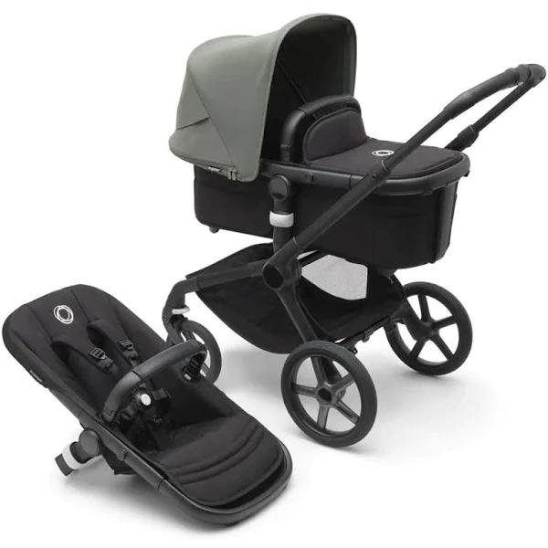 Bugaboo Fox 5 Base Black/Midnight Black and Forest Green Sun Canopy