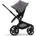 Bugaboo Fox 5 Base Black/Midnight Black and Grey Melange Sun Canopy
