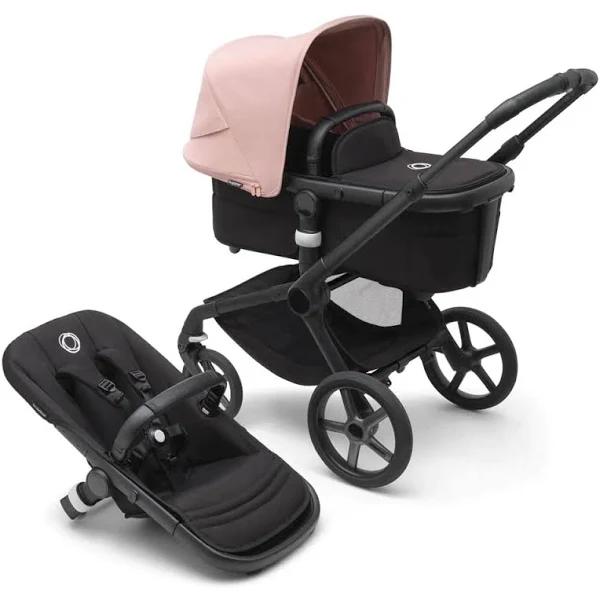 Bugaboo Fox 5 Base Black/Midnight Black and Morning Pink Sun Canopy