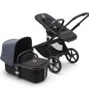 Bugaboo Fox 5 Base Black/Midnight Black and Stormy Blue Sun Canopy