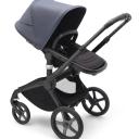 Bugaboo Fox 5 Base Black/Midnight Black and Stormy Blue Sun Canopy