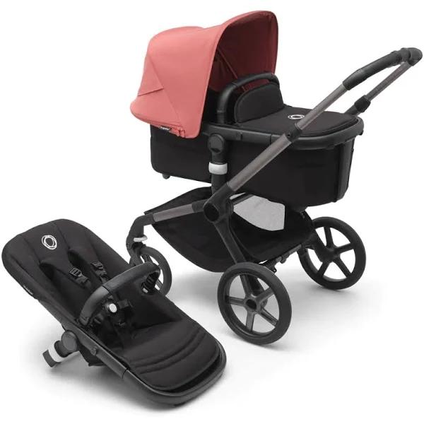Bugaboo Fox 5 Base Graphite/Midnight Black and Sunrise Red Sun Canopy