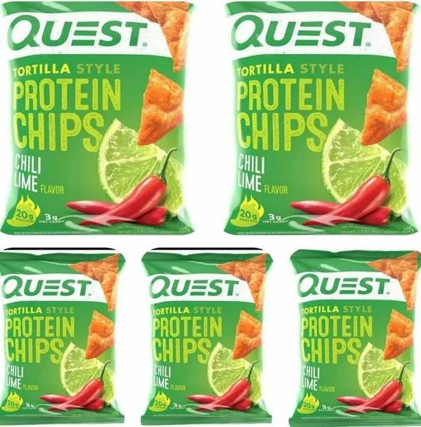 Bulk Buy 5 Packs - Chilli Lime Tortilla Style Protein Chips