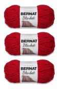 Bulk Buy: Bernat Blanket Yarn (3-Pack) Cranberry 161200-705
