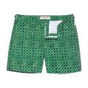 Bulldog - Coastal Garden Geometric Tile Mid-length Swim Shorts