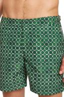 Bulldog - Coastal Garden Geometric Tile Mid-length Swim Shorts