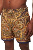 Bulldog - Lagoon Blue Mystique Paisley Mid-length Swim Shorts