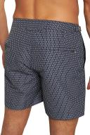 Bulldog - Midnight Navy/White Geo Pointpart Mid-length Swim Shorts