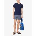 Bulldog - Midnight Navy/White Geo Pointpart Mid-length Swim Shorts