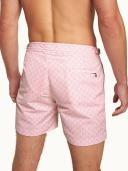 Bulldog - Pink/White Otaru Mid-length Swim Shorts