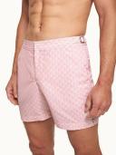 Bulldog - Pink/White Otaru Mid-length Swim Shorts