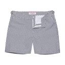 Bulldog - White/Midnight Navy Geo Pointpart Mid-length Swim Shorts