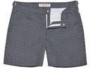 Bulldog - White/Midnight Navy Geo Pointpart Mid-length Swim Shorts