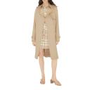 Burberry Check Panel Cotton Gabardine Trench Coat , Size: 10