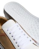 Burberry House Check and Leather Sneakers , Size: 35.5